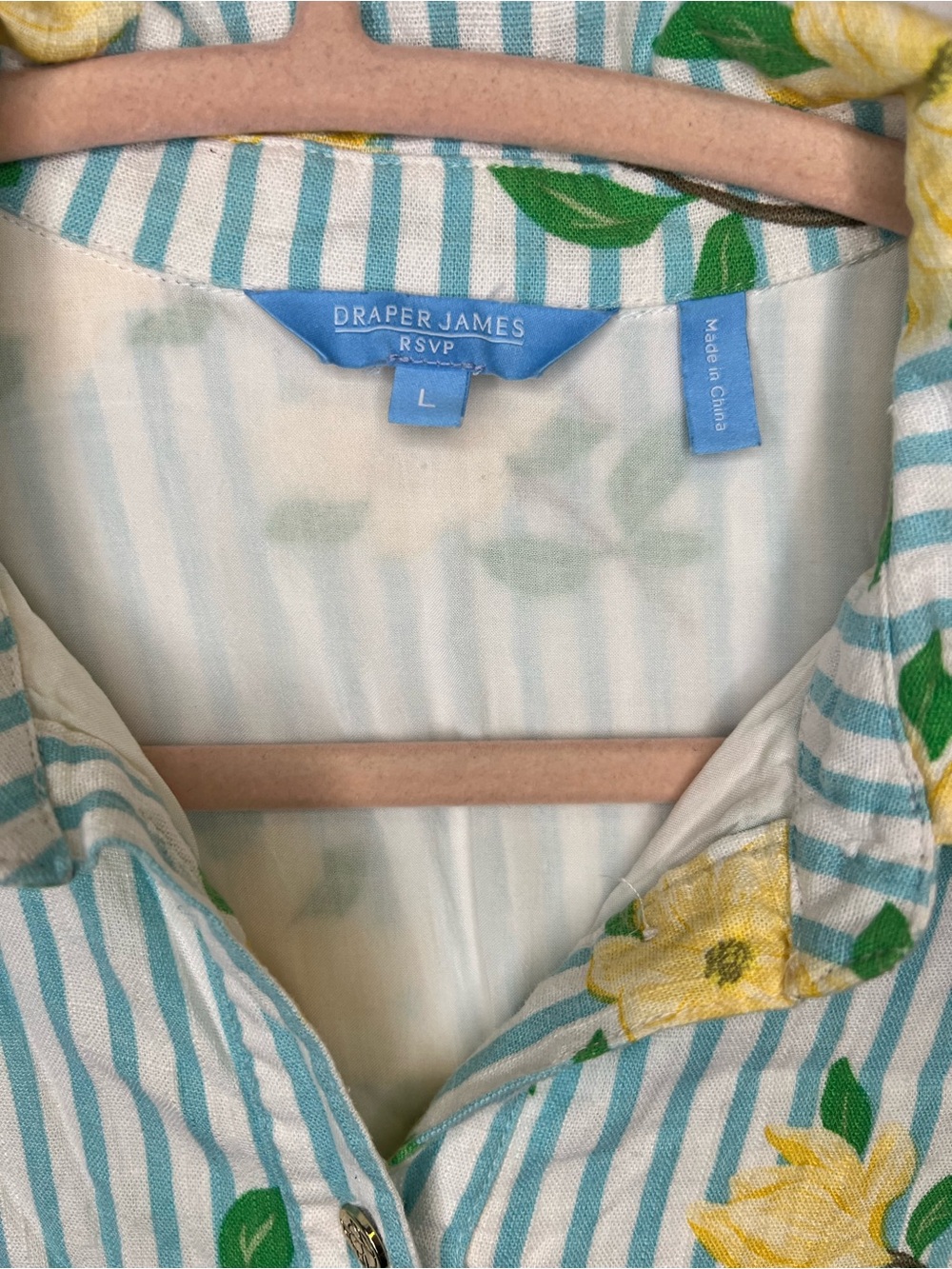 Draper James Light Blue & Yellow Floral Midi Dress - Picture 3 of 8